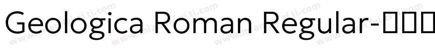 Geologica Roman Regular字体转换